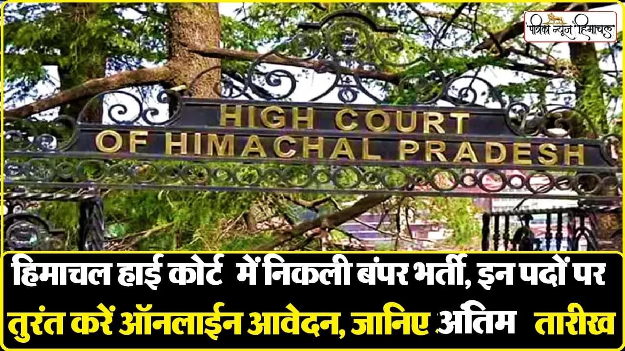 40 Posts Of Different Categories Will Be Filled In The High Court